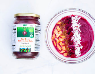 A Bold & Beautiful Breakfast: Red Fruit Smoothie Bowl with Red Beet Crystals