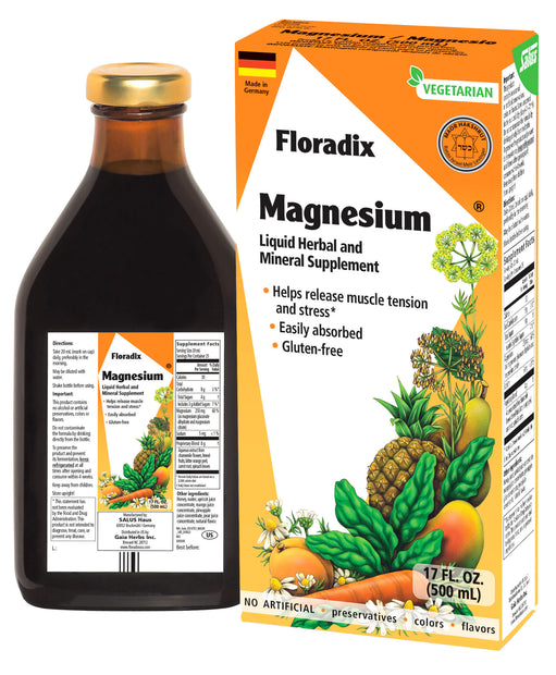 Floradix Magnesium Liquid Herbal & Mineral Supplement || 17 oz