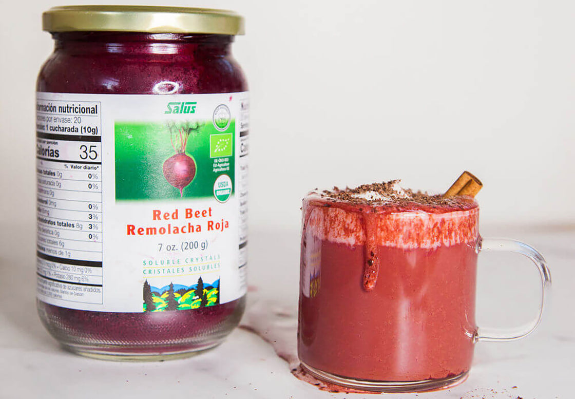 A Winter Warmup: Red Velvet Vegan Hot Chocolate with Red Beet Crystals