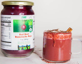 A Winter Warmup: Red Velvet Vegan Hot Chocolate with Red Beet Crystals