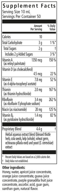 Floradix Epresat® Adult Multivitamin supplement facts || 17 oz